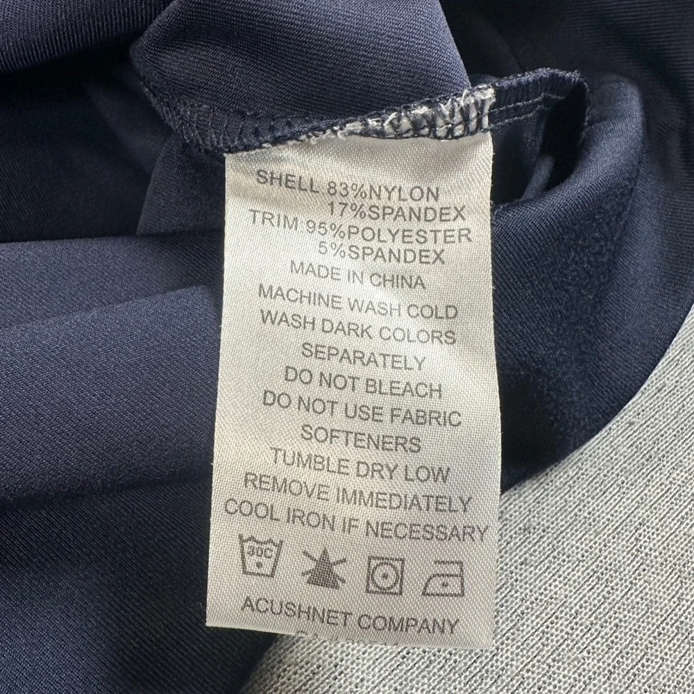FootJoy 1/4 Zip Performance Golf Pullover Mens Small Navy Blue Troon Cup Logo